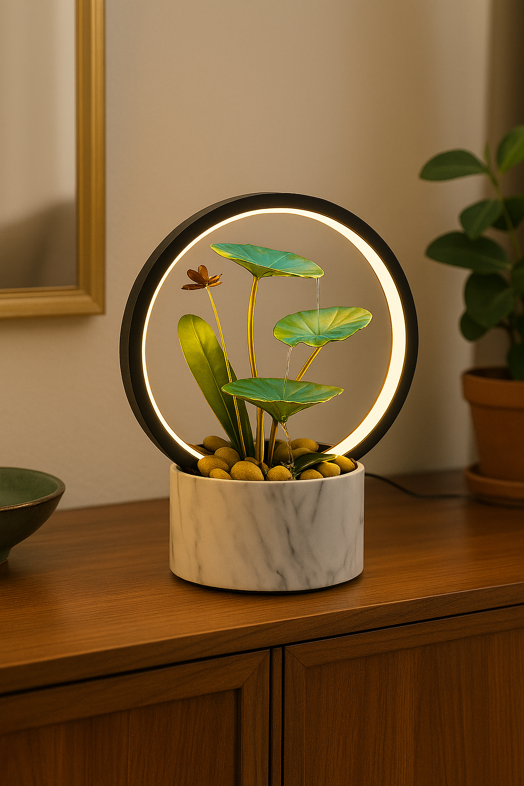 Fontaine Zen Flow – Lumière & Harmonie naturelle