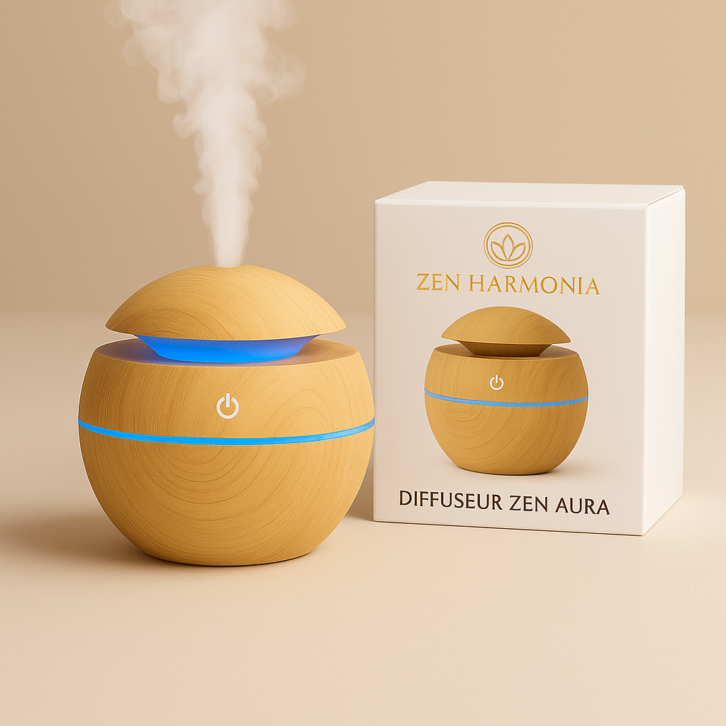 Diffuseur Zen Aura — Brume aromatique & lumière d’ambiance