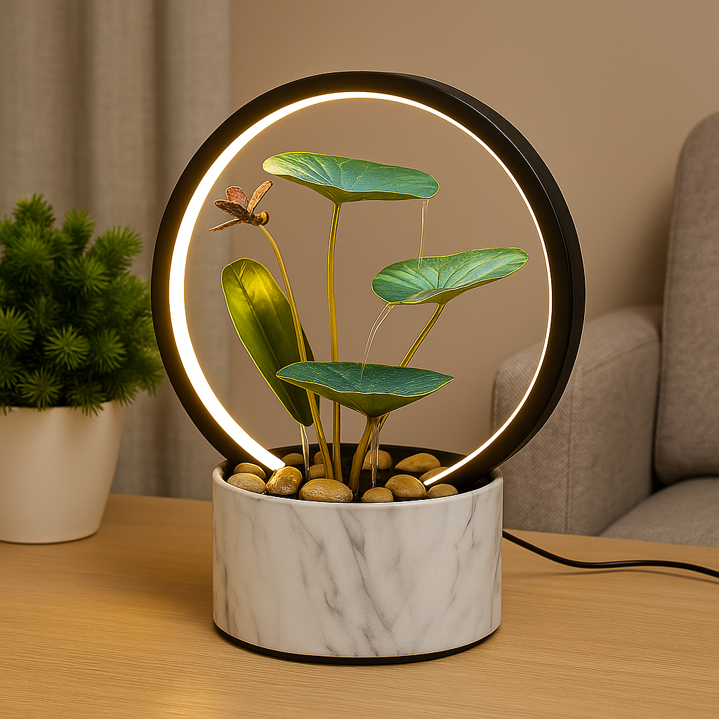 Fontaine Zen Flow – Lumière & Harmonie naturelle